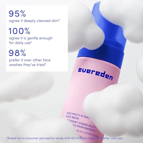 Evereden Kids Face Wash 2-Pack – Peach, Dermatologist-Tested & EWG Verified