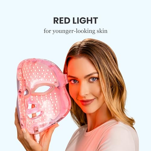 LED Light Therapy Face Mask with 7 Colors & 5 Intensity Levels for Skin Rejuvenation