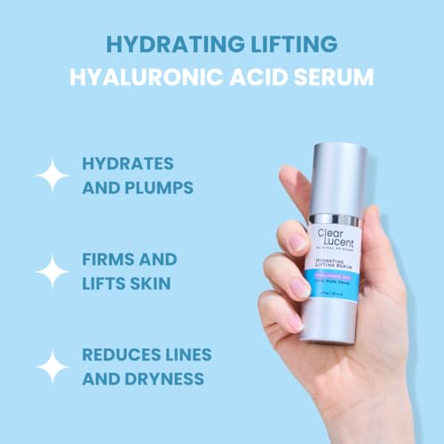Hydrating Lifting Hyaluronic Acid Serum - Dual-Molecule Pure-Grade HA with Copper, Magnesium & Zinc Minerals ? Plumping, Firming & Fine-Line Smoothing Face Serum, 1 fl oz