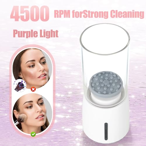 Electric Makeup Brush Cleaner, Automatic Cleaning Tool, IP65 Waterproof Auto Makeup Brush Cleaner, Suitable for Cleaning Makeup Sponges and Brushes
