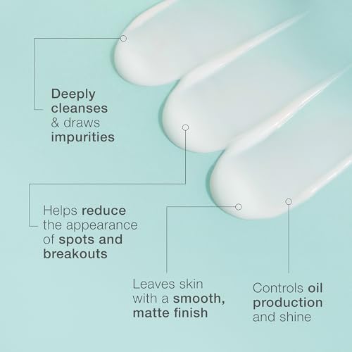 Oil Control Clarifying Face Cleanser with Salicylic Acid & Kaolin - Pore-Refining, Breakout-Reducing Skin Wash