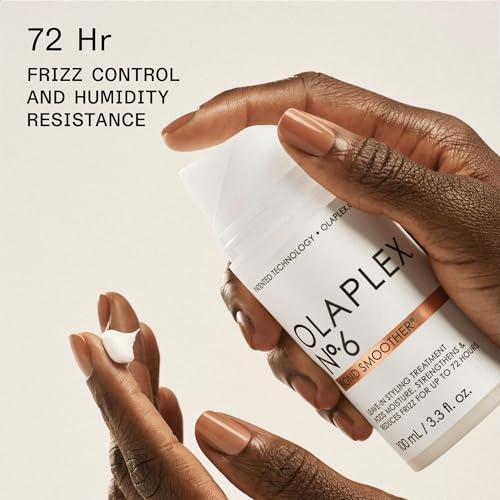 Olaplex N¨¬. 6 Bond Smoother: Leave-In Styling Treatment | Smooths,Conditions,& Strengthens | Frizz Control for Up to 72 Hours-| For Coily,Curly,Straight,and Wavy,100 mL / 3.3 Fl Oz,(Pack of 2)