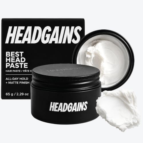 HEADGAINS Matte Hair Paste for Men - Thickening, Medium-Firm Hold, Natural Matte Finish
