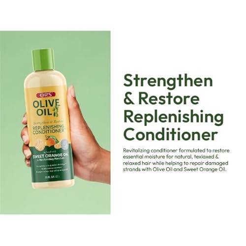 ORS Olive Oil Strengthen & Restore Replenishing Conditioner Orange Oil 8 Ounces (Pack of 2)