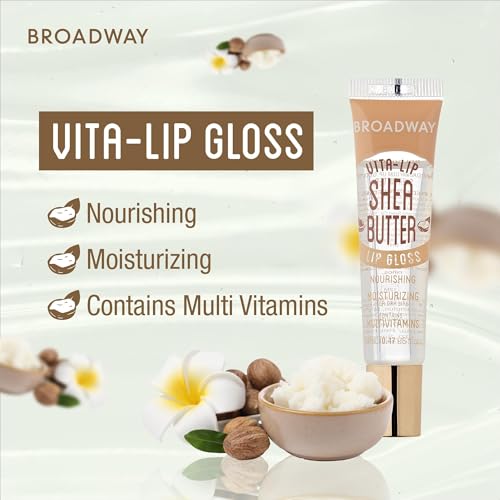 Ruby Kisses Broadway Vita-Lip Clear Lip Gloss (8 Pack), Ultra-Hydrating & Soothing Formula with Vitamins, High-Shine Non-Sticky Finish Lip Balm with Mint, Rosehip, Coconut, Mango, Argan, Honey, Shea