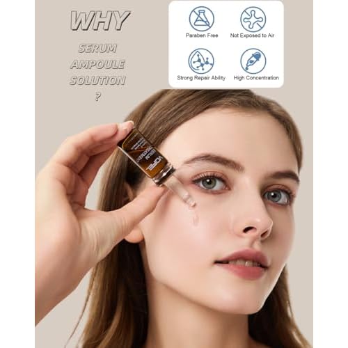 Vitamin C Serum for Face Hyaluronic Acid Serum Anti Aging Moisturizer 0.35 oz 4 Vials Facial Serums BB Glow Starter Kit (4pc new vc kit)