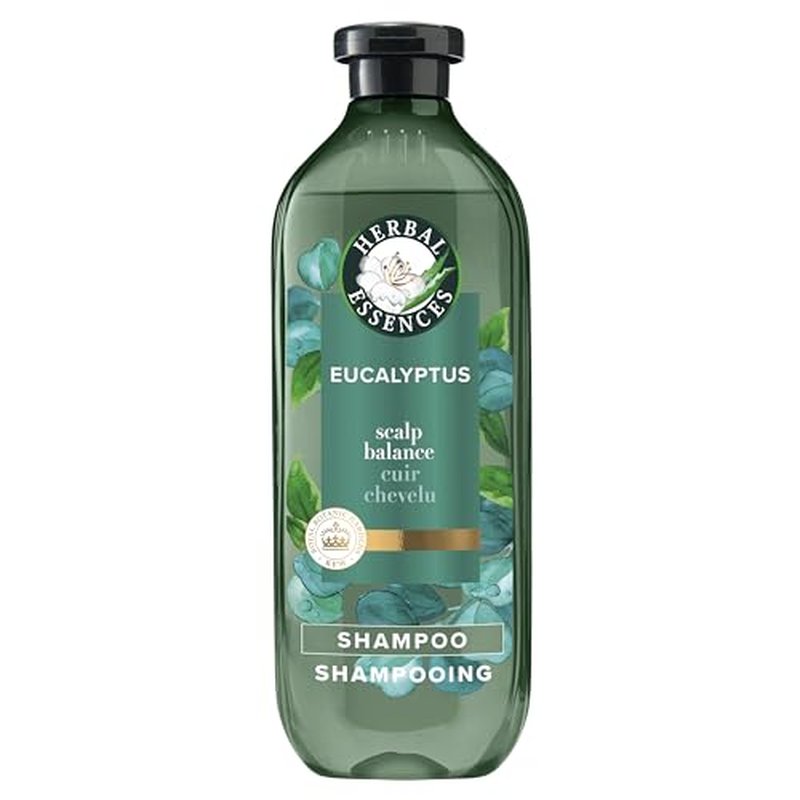 Herbal Essences Eucalyptus Sulfate Free Shampoo, Scalp Balance, 13.5 Fl Oz, with Certified Camellia Oil and Aloe Vera, For All Hair Types, Especially Dry Scalp