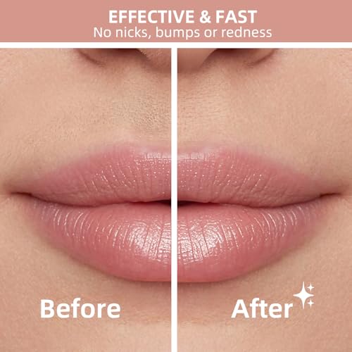 Facial Hair Removal for Women, Electric Rechargeable Painless Hair Remover for Face, Upper Lips, Chin, Peach Fuzz, with LED Light