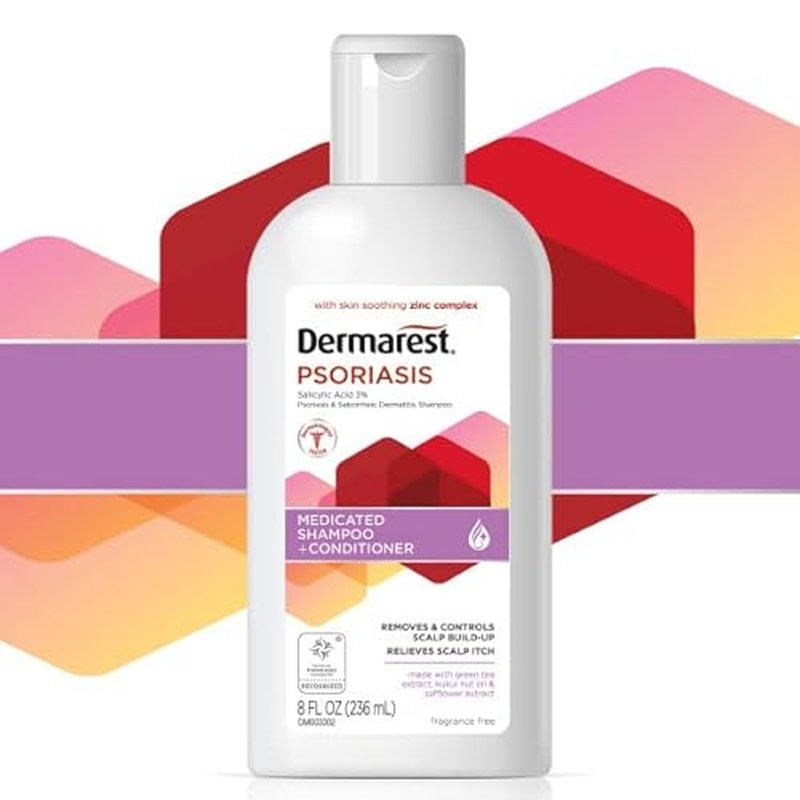 Dermarest Medicated Shampoo Plus Conditioner for Psoriasis, 8 fl oz (4 Pack)