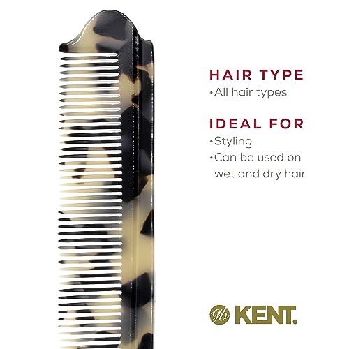 Kent 82T TW Handmade Folding Pocket Comb 2 Pack White Tokyo for Grooming