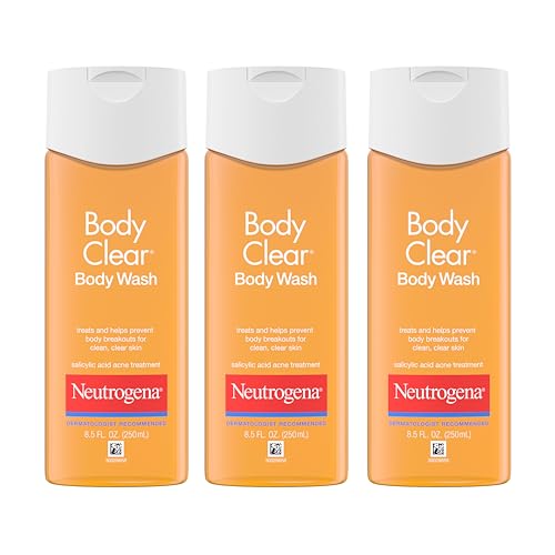 Neutrogena Body Clear Acne Body Wash 3-Pack, 8.5 fl oz each, Lightly Scented