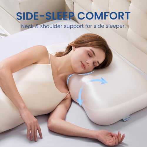 VIMEKO LAB 6.1" High Loft Side Sleeper Cervical Pillow with Adjustable Neck Support