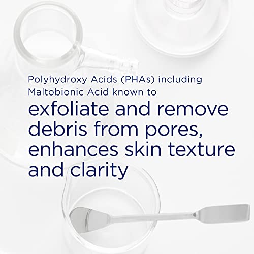 Exfoliating Facial Cleanser with Polyhydroxy Acids - Gentle Foaming Wash for All Skin Types, 4.2 fl oz