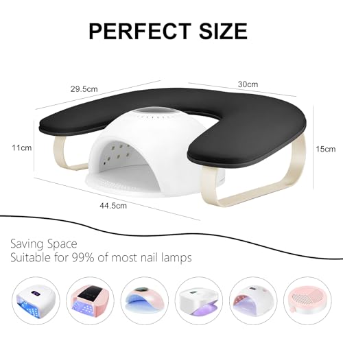 Manicure Arm Rest for Nails Tech, Adjustable U-Shaped Nail Hand Support with Aluminum Alloy Stand