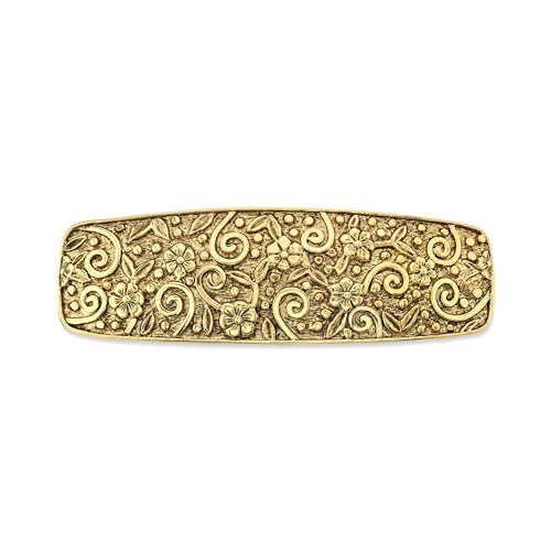 1928 Jewelry Company Gold-Tone Floral Hair Barrette - 1 Count