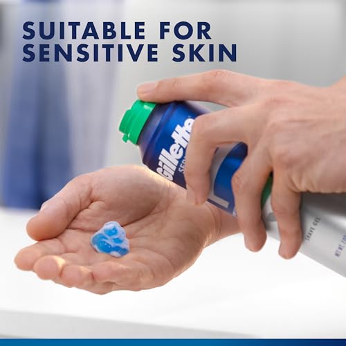 Gillette Sensitive Shave Gel with Aloe - 7 Oz, 6 Count, Hydrates & Protects Skin