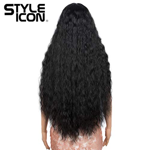 Long Wavy Lace Front Wig 32 Inch Synthetic Hair with Middle Part