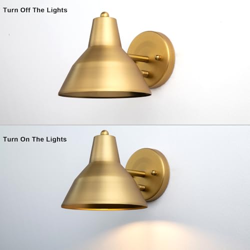 Yosoan Antique Wall Sconce Set of 2 with Dimming On/Off Switch — Vintage Vanity Lighting