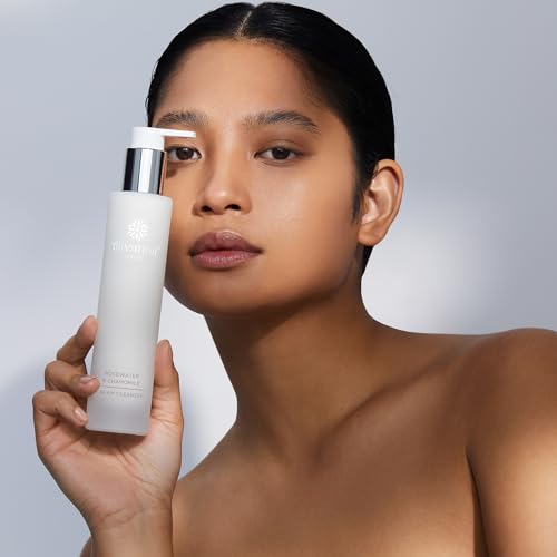 Olivanna Rosewater and Chamomile Cream Cleanser - Omega Rich Face Wash - Gentle and Hydrating without Stripping Essential Oils - 3.3 oz