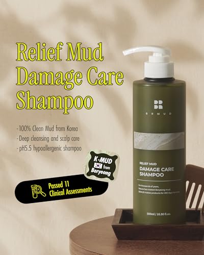 Damaged Hair Repair Shampoo with Boryeong Mud & Plant Oils - Gentle, Nourishing & Sulfate-Free