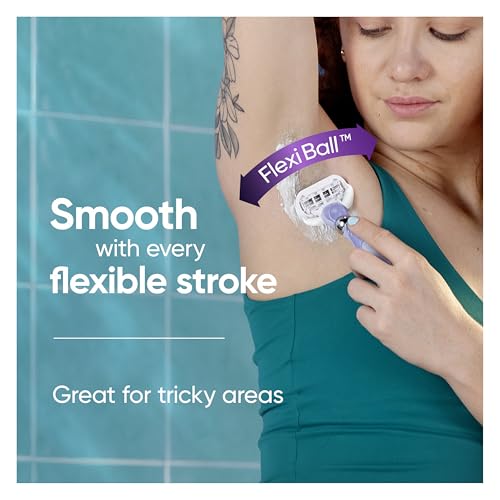 Gillette Venus Deluxe Smooth Swirl Womens Razor Blade Refills,Moisture Ribbon to Protect Against Irritation,Holiday Gifts for Women,6 Count (Pack of 2)