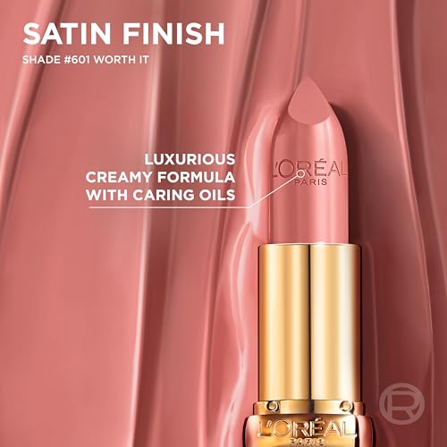 L¡¯Or?al Paris Colour Riche Lipstick and Lip Liner Set, Includes 1 Satin Lipstick and 1 Creamy Lip Pencil For Bold, Nourished Lip Color, Worth It Medium, 1 Kit