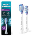 Philips Sonicare G3 Brush Heads 2-Pack White - 6 Month Supply | Compatible with All Sonicare Click-On Models