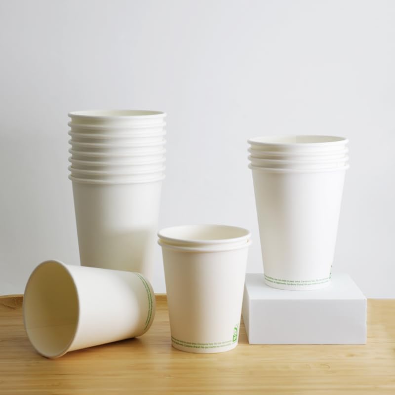 Disposable Coffee Cups 16 Oz Leak-Proof Paper Drinkware Pack of 500