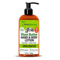Unscented Shea Butter Lotion for Dry Skin - 8oz Fragrance Free - RaGaNaturals