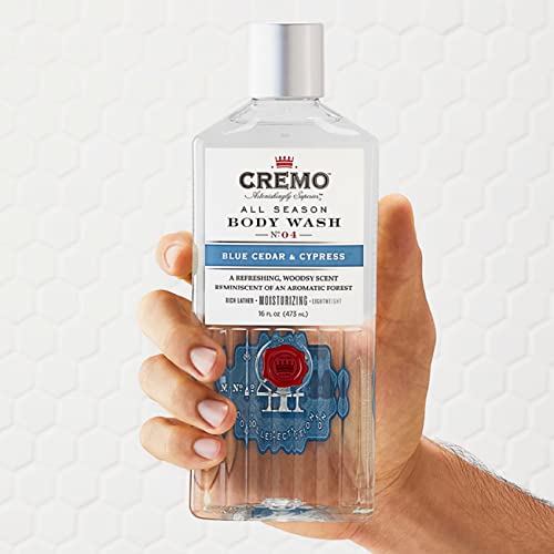 Cremo Men's Body Wash Bundle with Blue Cedar & Cypress and Sage & Citrus Scents, 2 x 16 Fl Oz