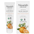 Nourish Organic Skin Salve, Sweet Orange & Rosehip ? Nourishing Body Lotion with Coconut Oil, Shea Butter & Cocoa Butter, 3.7 Oz + Washable Cotton Round.