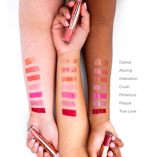 Liquid Satin Lip Color Risque - Cool Nude with Pink & Violet Tones, High-Shine Finish