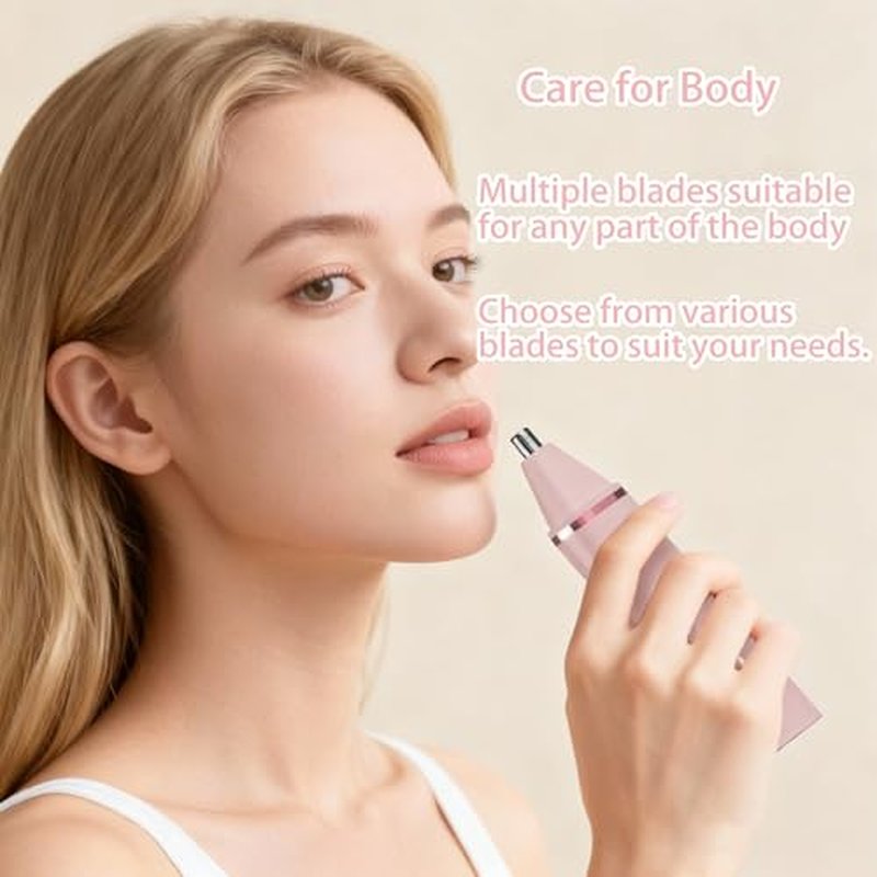 5-in-1 Electric Bikini Trimmer for Women ? IPX7, Painless Electric Razor & Shaver with Dual Blades, Women Pubic Facial Nose Body Leg Hair Removal, USB Recharge Dock, Waterproof Hygiene Razor