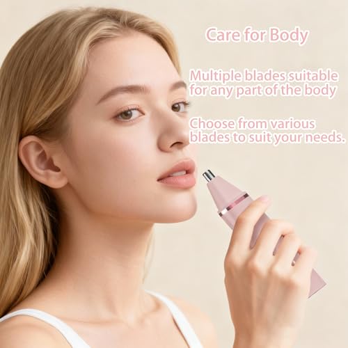 5-in-1 Electric Bikini Trimmer for Women ? IPX7, Painless Electric Razor & Shaver with Dual Blades, Women Pubic Facial Nose Body Leg Hair Removal, USB Recharge Dock, Waterproof Hygiene Razor