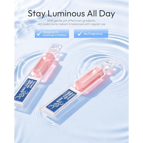 99% Purity Salmon DNA PDRN Serum Ampoules (0.05 fl.oz x 30e) - Hyaluronic Acid Serum, Pre-makeup Skincare, Hydrating Anti-Aging Serum for Sensitive Skin, Portable Vials with Niacinamide, Face & Neck