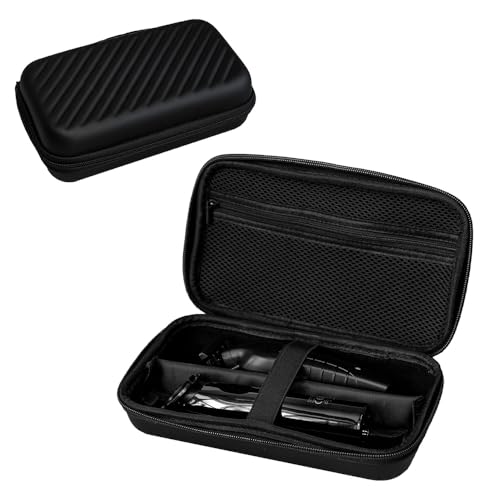 Hard Travel Case for Hair Clippers, Hair Cutting Barber Supplies Holder, Trimmer Organizer Storage Bag for Ufree/Hatteker/Oneisal/Wahl 5Star/Andis Men Razor Guard Grooming Kits (Black)