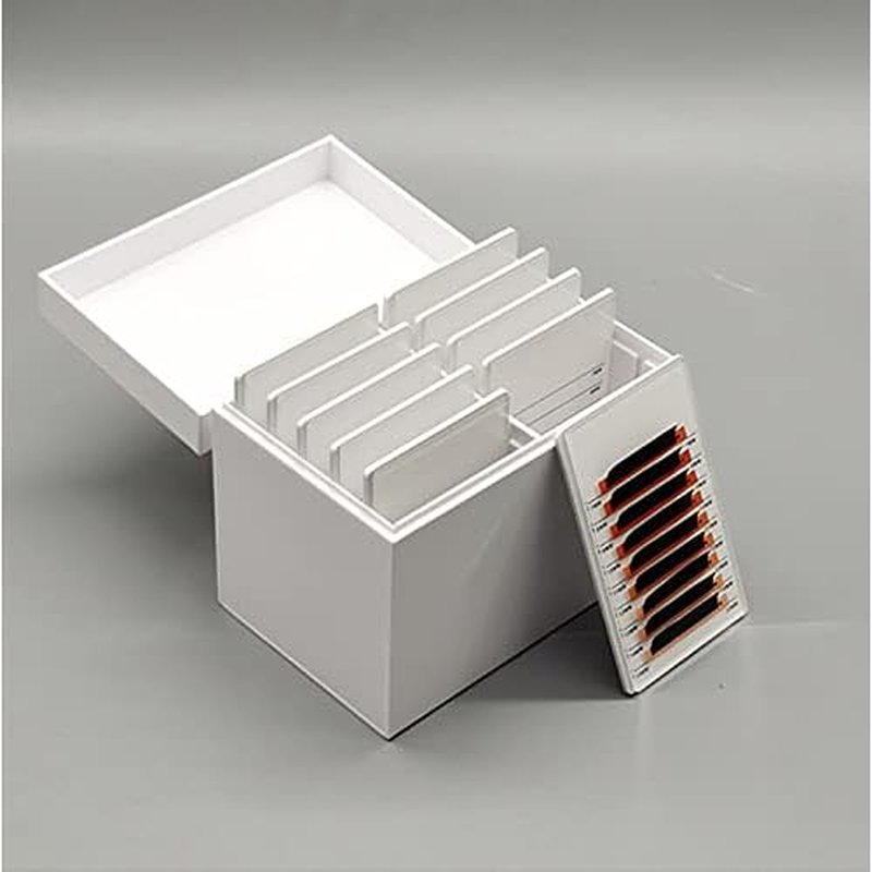 Acrylic Eyelash Storage Box, 10 Layers False Eyelashes Glue Pallet Holder Display Grafting Eye lashes Extension Close-Packed Display with 10 Pallets Makeup Organizer