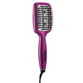 Pink Diamond-Infused Ceramic Hair Straightening Hot Brush - 400°F with 3 Settings