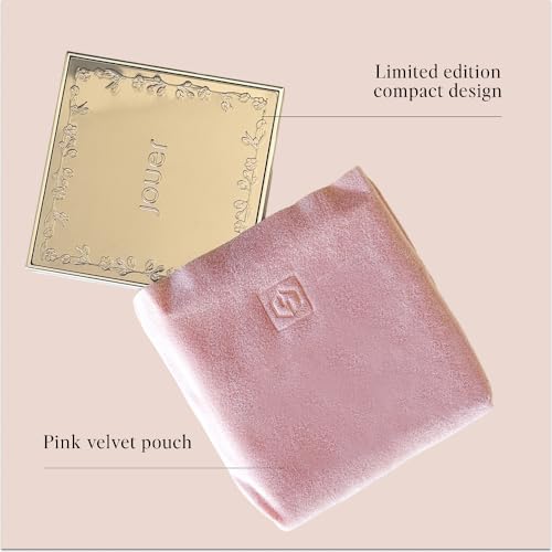 Jouer Soft Focus Hydrate + Set Powder ? Talc-Free, Vegan, Lightweight Setting Powder with Hyaluronic Acid, Vitamin E & Allantoin? Universal Translucent Finish, Limited Edition Design & Gift Pink Pouch