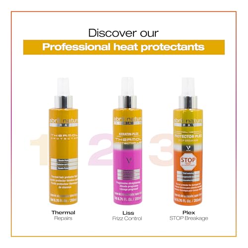 Plex Thermal Protector Spray for Damaged Hair - Heat & Breakage Protection with Keratin, 200ml