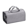 4 in 1Portable Makeup Bag with 4 Detachable Transparent Compartments - Waterproof Leather Foldable Large-Capacity Travel Cosmetic Organizer