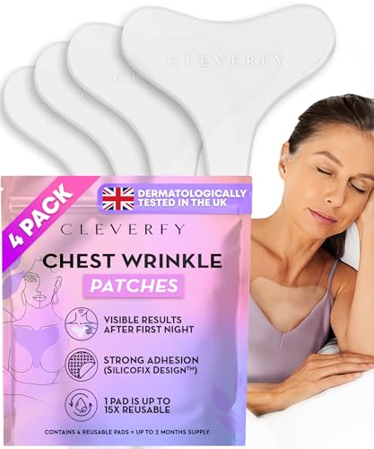 Lilac Silicone Chest Wrinkle Patches - Reusable Anti-Wrinkle Sleep Pads 4 Pack