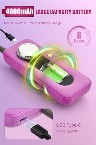 Cordless Electric Nail Drill Kit 45000 RPM for Professional Manicure & Pedicure - Pink
