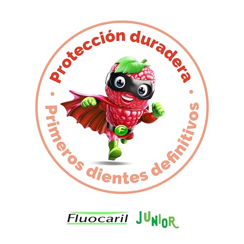 Fluocaril Junior Kids Toothpaste with Red Fruit Flavor 2x75ml for Ages 6-12