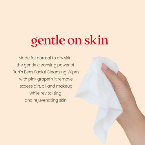 Pink Grapefruit Facial Wipes - Hydrating Makeup Remover & Cleansing Towelettes - Pack of 2, 90 Count Each