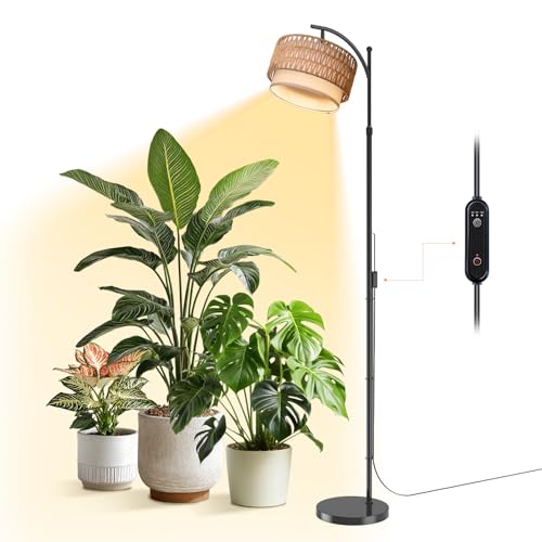 Adjustable Indoor Grow Light for Plants - Full Spectrum LED 65-72.8in Stand