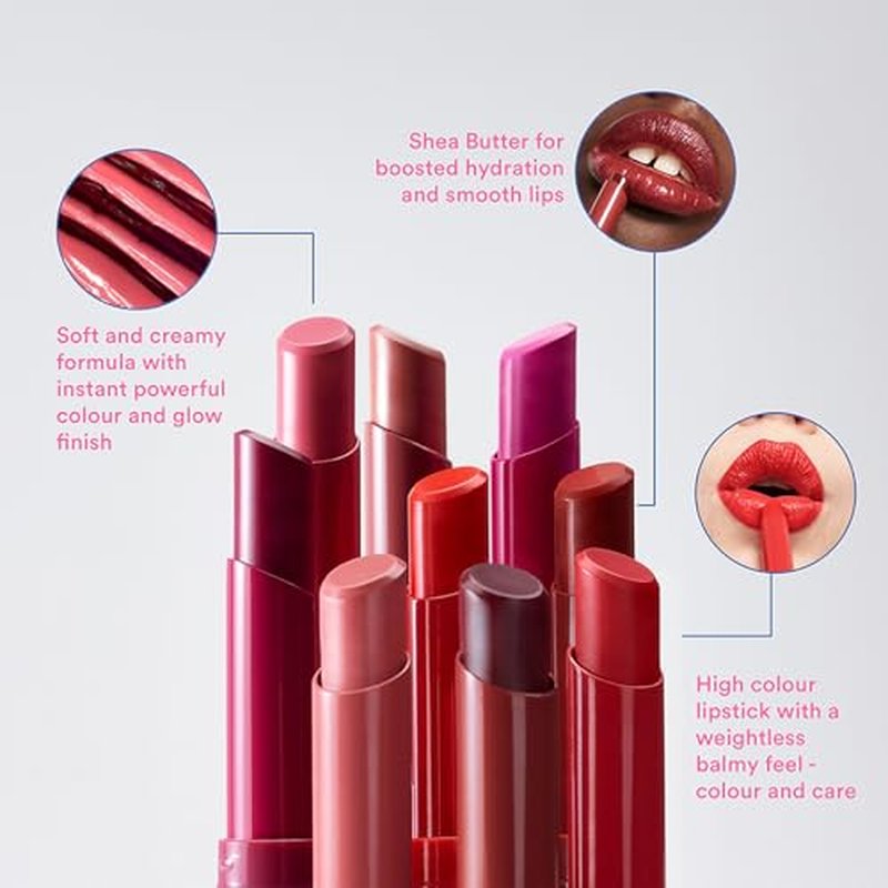 3INA The Color Lip Glow - Highly Pigmented Lipstick for Women with Shea Butter - Lip Gloss and Lip Balm Effect - 114 Rich Terracotta Brown - 0.05 oz