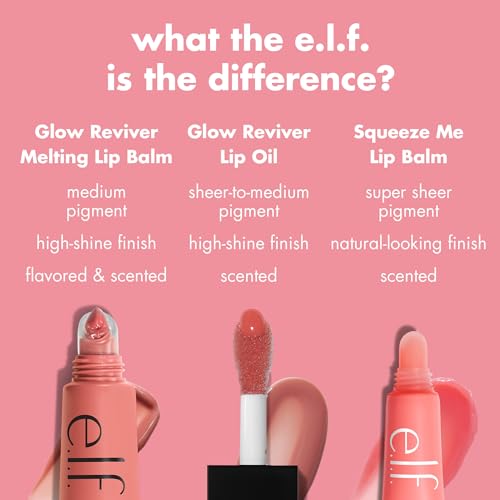 e.l.f. Glow Reviver Melting Lip Balm, Hydrating Tinted Lip Balm For A Glossy Finish & Soft, Supple Lips, Vegan & Cruelty-Free, Wild Cherry, (Pack of 2)