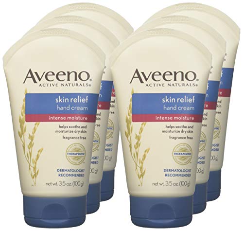 Aveeno Active Naturals Intense Relief Hand Cream 3.5 oz Pack of 6 - Fragrance-Free, Hydrating