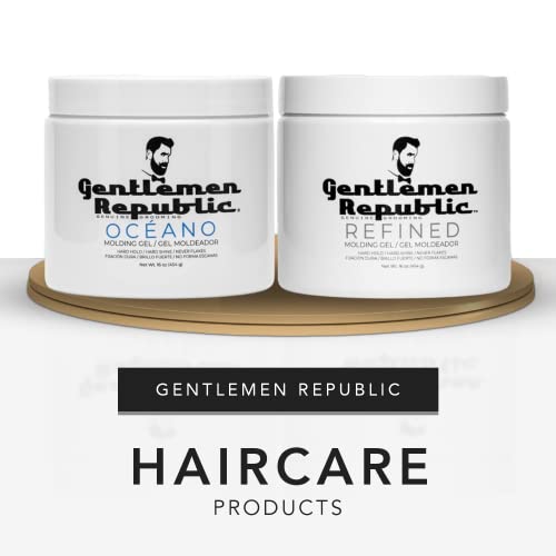 Gentlemen Republic 16oz Hair Gel - High Hold & Shine, Refined & Oceano
